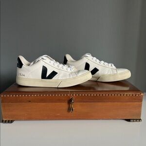 Veja White and Black Casual Sneakers